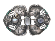 Smycken, BROSCH, silver, i auktion: Allmänna – Tisdag 3 februari