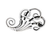 Smycken - BROSCH, silver - View 1