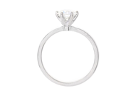 Smycken - ENSTENSRING, 18K vitguld - View 2