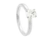 Smycken - ENSTENSRING, platina - View 1