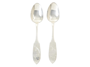 Silver, MATSILVER, 2 st dessertskedar, i auktion: Allmänna – Tisdag 31 mars