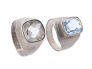 Smycken, RING, 2 st, i auktion: Allmänna – Tisdag 3 mars