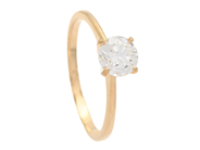 Smycken - ENSTENSRING, 18K guld - View 1