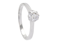 Smycken, ENSTENSRING, 18K vitguld, i auktion: Klassiska – Lördag 21 mars