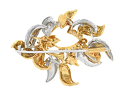 Smycken - BROSCH, 18K guld/vitguld - View 2