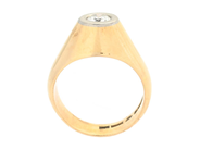 Smycken - ENSTENSRING, 18K guld/vitguld - View 2