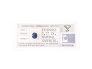 Ädelstenar, BLÅ SAFIR, ovalslipad 1,27 ct, i auktion: Lilla Smycken – Tisdag 24 mars