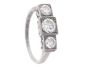 Smycken - TRESTENSRING, 18K vitguld med briljantslipade diamanter 1,08 ct enligt gravyr - View 1
