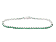 Smycken, TENNISARMBAND, 18K vitguld, i auktion: Moderna – Lördag 11 april