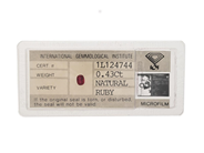 Ädelstenar - RUBIN, 0,43 ct - View 1