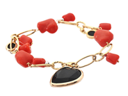 Smycken - ARMBAND, 18K guld. korall - View 2