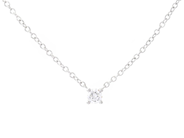 Smycken - ENSTENSCOLLIER, 18K vitguld - View 1