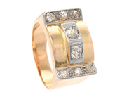 Smycken - RING, 18K guld/platina - View 1