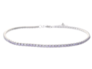 Smycken, TENNISARMBAND, sterlingsilver, i auktion: Allmänna – Tisdag 23 juni