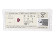 Ädelstenar - RUBIN, ovalslipad 0,71 ct - View 1