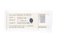 Ädelstenar, BLÅ SAFIR, ovalslipad 1,26 ct, i auktion: Lilla Smycken – Tisdag 21 april