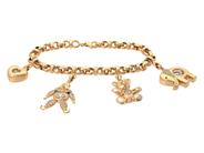 Smycken, CHOPARD, armband med 4 berlocker, i auktion: Smyckekvaliten – Lördag 13 juni