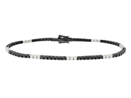 Smycken - TENNISARMBAND, 18K svartrodinerat guld - View 1