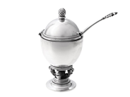 Silver, GEORG JENSEN, senapskanna & sked, i auktion: Klassiska – Lördag 25 april