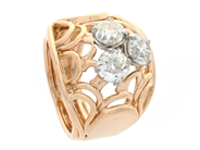 Smycken, RING, 18K roséguld/platina, i auktion: Smyckekvaliten – Lördag 13 juni