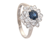 Smycken, RING, 18K vitguld, i auktion: Lilla Smycken – Tisdag 21 april