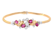 Smycken - ARMBAND, 18K guld/vitguld - View 1