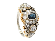 Smycken, RING, 18K vitguld/guld, i auktion: Klassiska – Lördag 25 april