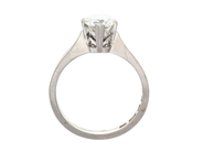 Smycken - ENSTENSRING, 18K vitguld - View 2