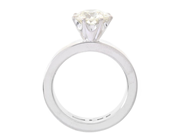 Smycken - ENSTENSRING, 18K vitguld - View 2