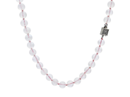 Smycken - COLLIER, kulor av rosenkvarts ca 8 mm - View 1