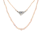 Smycken, PÄRLCOLLIER, orientaliska pärlor ca 3,1-7.5 mm, i auktion: Smyckekvaliten – Lördag 13 juni