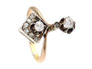 Smycken, RING, 14K guld/silver, i auktion: Lilla Smycken – Tisdag 2 juni