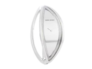 GEORG JENSEN, Continuity, designad av Barth, Serie nr. 000003, Boett nr. 377, damur, 30 mm, stål, quartz, safirglas, diamanter på urtavlan (88 st. 8/8), armlänk, längd ca 175 mm, ca 2015, box.