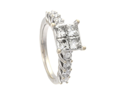 Smycken, RING, 14K vitguld, i auktion: Lilla Smycken – Tisdag 2 juni