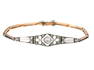 Smycken - ARMBAND, platina/14K guld - View 1
