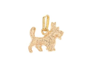 HÄNGE, 18K guld, hund, höjd ink. ögla 1 cm, vikt ca 0,5 g.