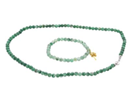 SMYCKESET, quartz, gulmetall, vitmetall, armband, halsband, armband med elastiskt band, bredd ca 6 cm, längd ca 49 cm, vikt ca 32,5 g.