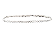 TENNISARMBAND, 18K vitguld, 68 briljantslipade diamanter ca 2,00 ctv, ca W/SI, längd 19 cm, vikt 8,4 g.