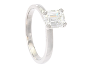 Smycken - ENSTENSRING, platina - View 1