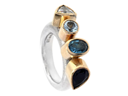 Smycken, RING, 18K guld/sterlingsilver, i auktion: Allmänna – Tisdag 7 juli