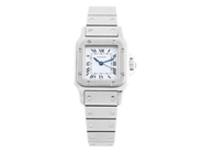CARTIER, Santos Carrée, Cal ETA 2670, Boett nr. 090107839, damur, 24 x 24 (34,5) mm, stål, automatisk, safirglas, skadad urtavla/visare, integrerad originallänk (utbytt/senare), viklås, Ref nr. 151337, ca 1985.