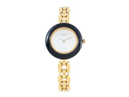 GUCCI, damur, 26 mm, Serie nr. 0336892, Boett nr. 11/12.2, doublé, quartz, mineralglas, 6 st. utbytbara ringar, integrerad originallänk, längd 170 mm, ca 1995, box.