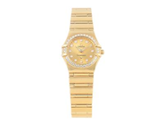 OMEGA, Constellation, Mini, "Omega 160 Years", Cal 1456, Serie nr. 90905791, PIC nr. 111.55.23.60.58.001, Ref nr. BA 795.1243, Boett nr. 895.1222, damur, 22,5 mm, 18K guld, quartz, safirglas, urtavla med diamanter (12 st. 8/8), briljantkrans (30 st. TW/VVS, 0,31 ctv), integrerad originallä