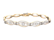 Smycken, ARMBAND, 18K guld/platina, i auktion: Klassiska – Lördag 11 juli