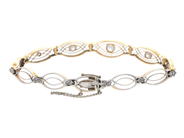Smycken - ARMBAND, 18K guld/platina - View 2