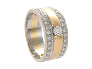Smycken - RING, 18K guld / vitguld - View 1