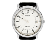 CITIZEN, Alarm, Boett nr. 6075-K13301 CK / 961417, herrur, 35 mm, vitmetall, quartz, mineralglas, datum, alarm på auktion i Stockholm, Stockholms län hos Kaplans Auktioner