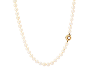 Smycken - PÄRLCOLLIER, ovala odlade sötvattenspärlor ca 7,5 mm - View 1