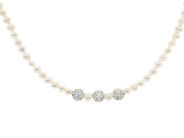 Smycken - PÄRLCOLLIER, lås i silver - View 1