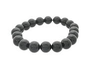 ARMBAND, kulor av svart jade, ca 10 mm, elastiskt band, längd ca 15 cm, vikt 26,1 g.